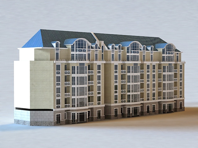 Modern Residential Apartment Buildings 3d rendering