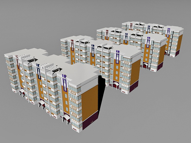 Modern Residential District 3d rendering