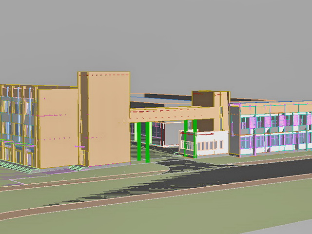 Wholesale Market Buildings 3d rendering
