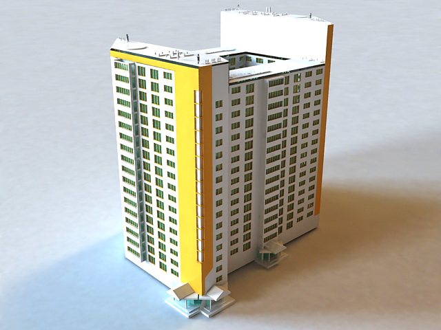 Hospital Building Construction 3d rendering