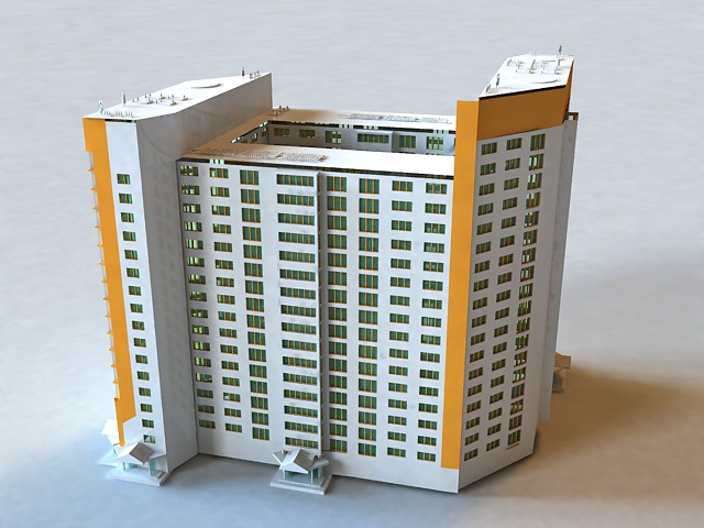 Hospital Building Construction 3d rendering