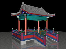 Chinese Pavilion 3d model preview