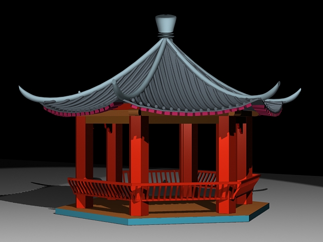 Hexagon Pavilion 3d rendering