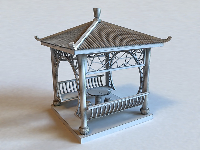 Japanese Pavilion 3d rendering