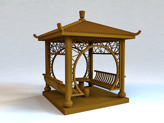 Japanese Pavilion 3d rendering