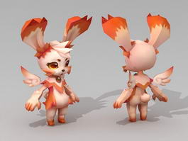 Anime Rabbit Character 3d model preview