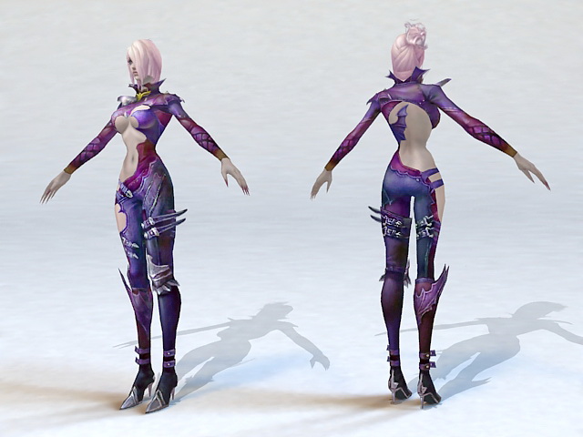 Female Elf Rogue 3d rendering