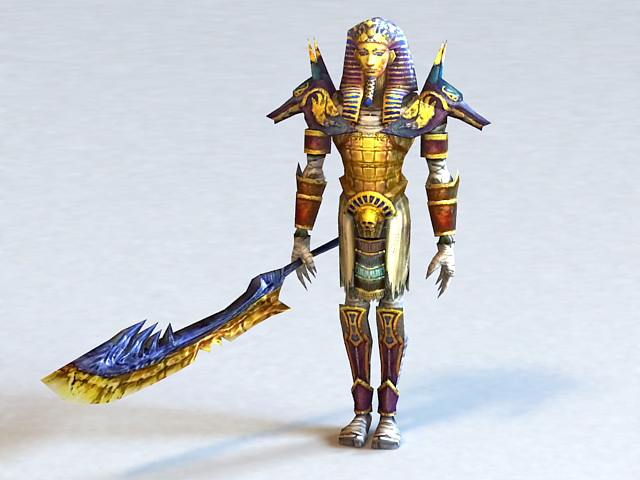Ancient Egyptian Warrior Queen 3d rendering