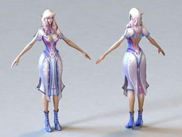 Anime Princess Medieval 3d model preview