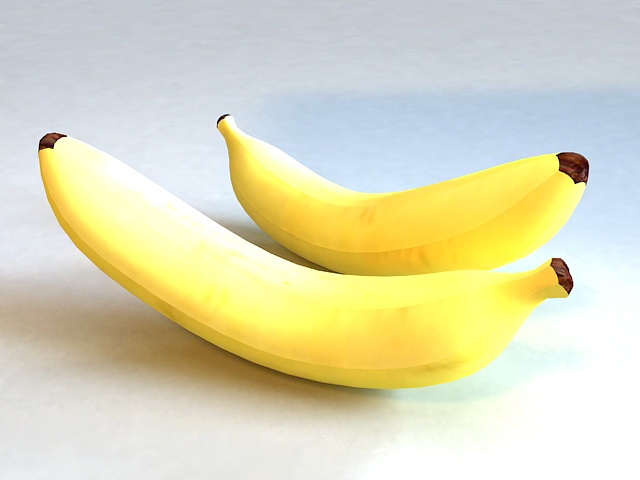 Cartoon Banana  3d model 3ds Max files free download 