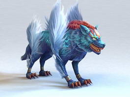 Demon Wolf 3d model preview