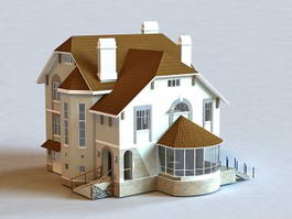 Typical English House 3d model preview