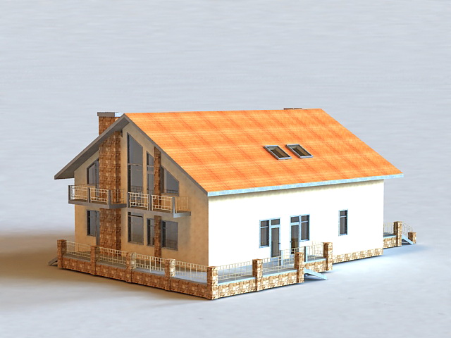 Australian Style House 3d rendering