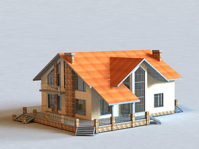 Australian Style House 3d rendering