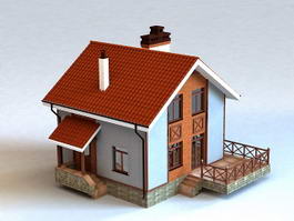 Rustic Country House 3d model preview