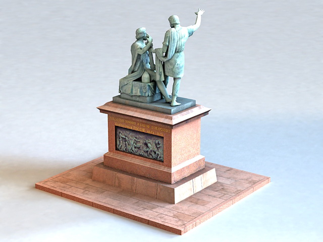 Monument to Minin and Pozharsky 3d rendering