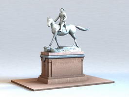 Statue of Marshal Georgy Zhukov 3d model preview
