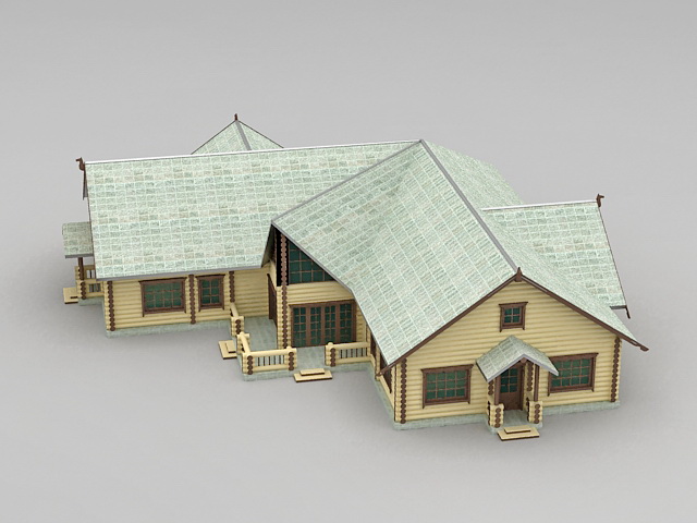 Country Farm House 3d rendering
