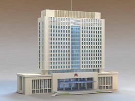 Chinese Police Headquarter 3d model preview