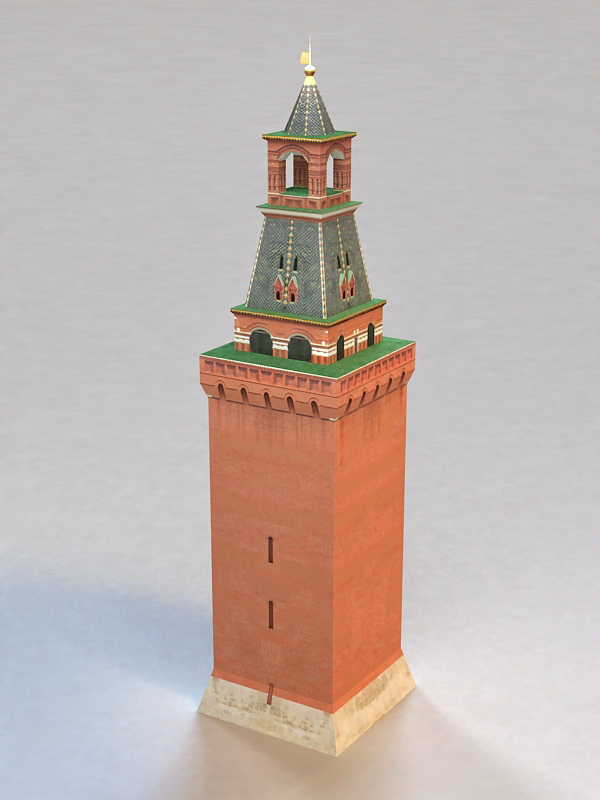Moscow Kremlin Tower 3d rendering