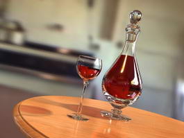 Wine Bottle and Glass 3d model preview
