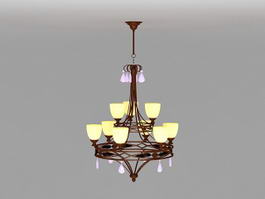 Antique French Chandelier 3d model preview