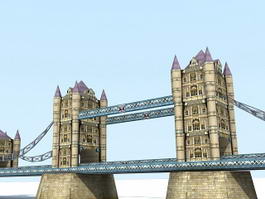 London Tower Bridge 3d model preview