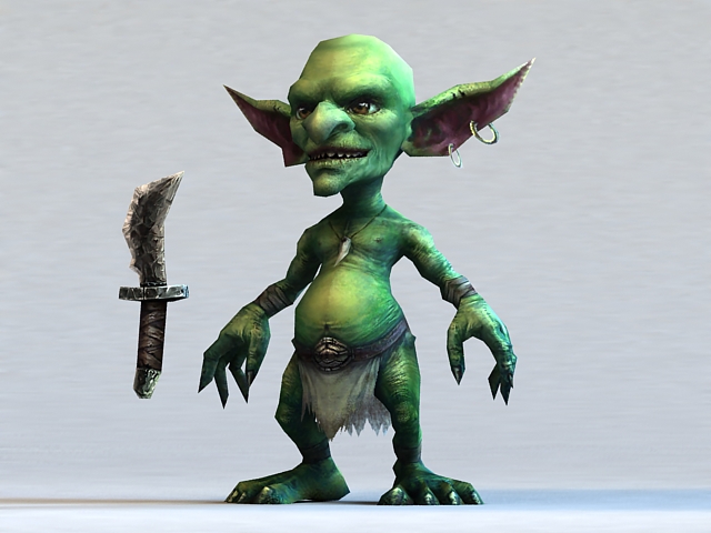 Goblin Warrior 3d rendering