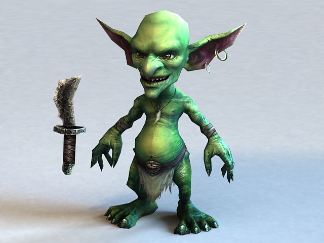 Goblin Warrior 3d rendering