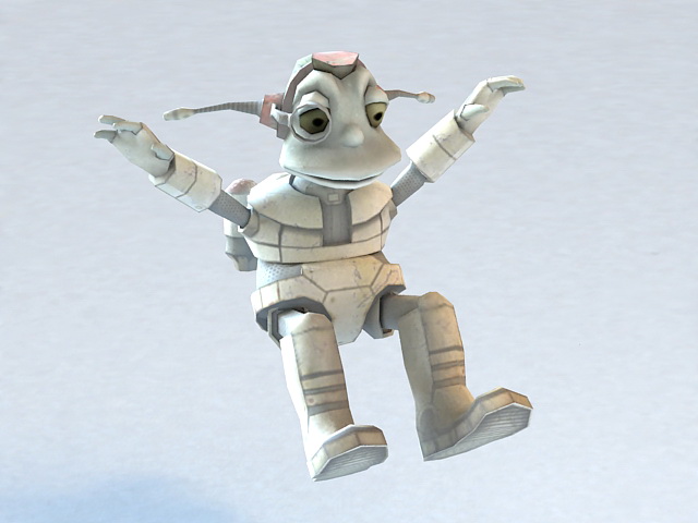 Cute Alien Animated & Rigged 3d rendering