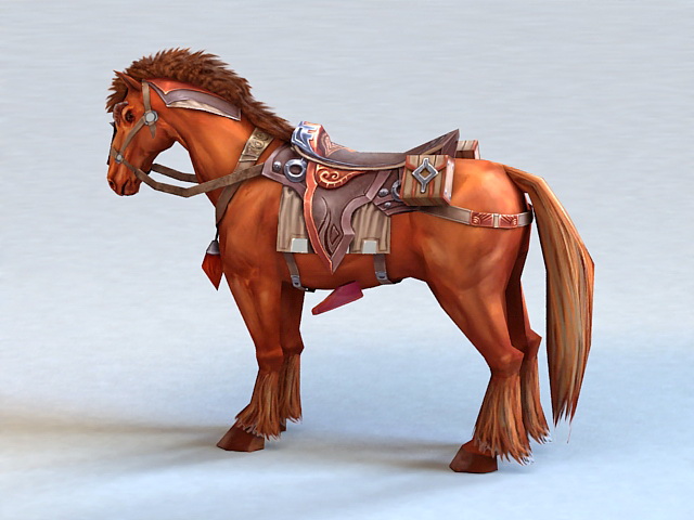 Ancient Arabian Horse 3d rendering