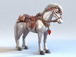 White War Horse 3d model preview