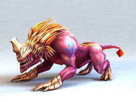 Armored Lion Beast 3d model preview