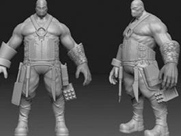 Ancient Barbarian Warrior 3d model preview