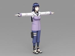 Naruto Girl 3d model preview