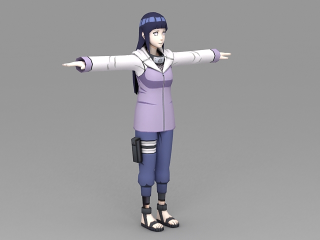 Naruto Girl 3d rendering