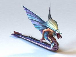 Quetzalcoatl Serpent 3d model preview