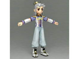 Anime Fighter Guy 3d model preview