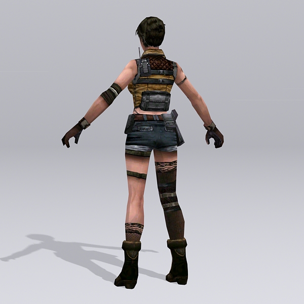 Female Soldier Art 3d rendering