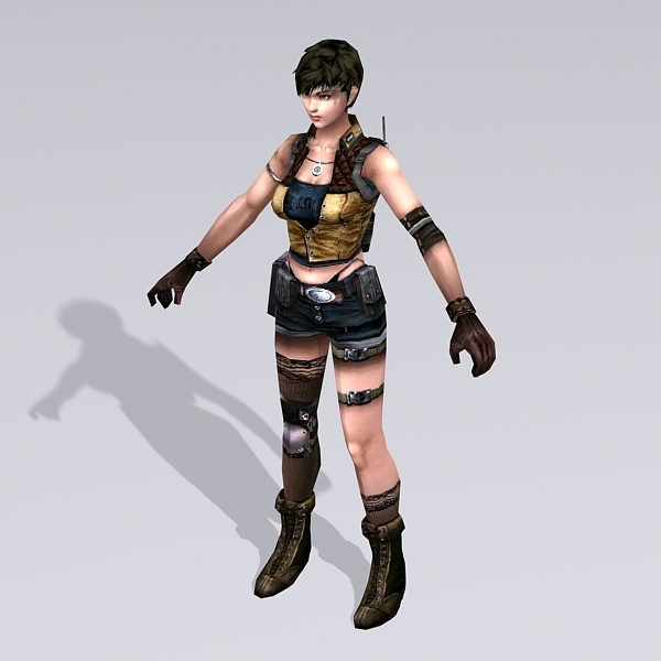 Female Soldier Art 3d rendering