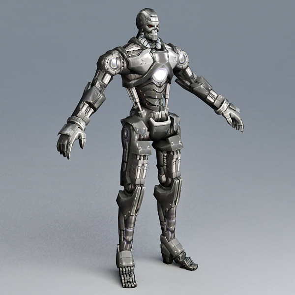 Combat Fighting Robot 3d rendering