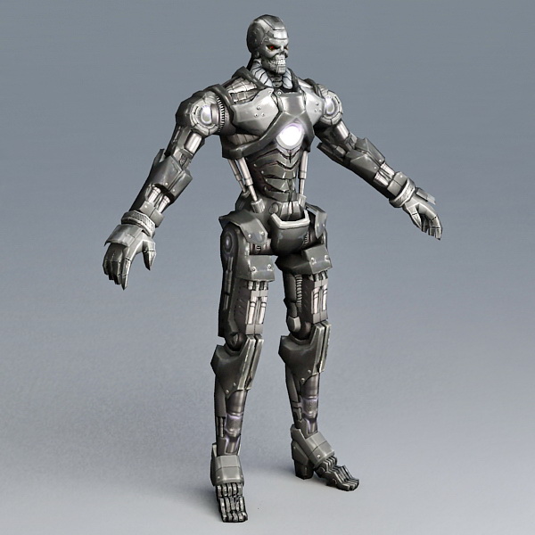 Combat Fighting Robot 3d  model  3ds Max files free  download  