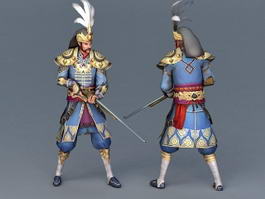 Ancient Korean Musket Soldier 3d preview