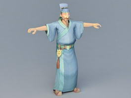Tang Dynasty Scholar 3d model preview