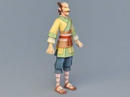 Ancient Chinese Peasant 3d model preview