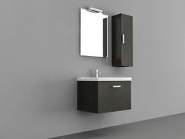 Wall Mount Bathroom Vanity Cabinet 3d model preview