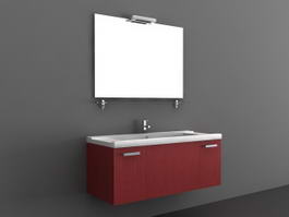 Red Modern Bathroom Vanities 3d model preview