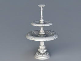 3 Tier Outdoor Water Fountain 3d model preview