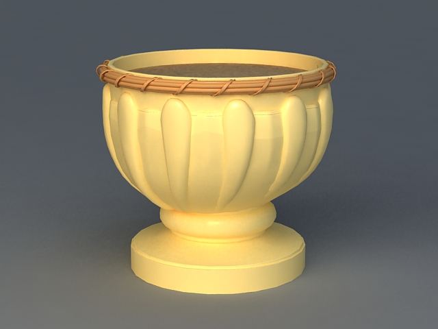 Outdoor Flower Pot Urn 3d rendering