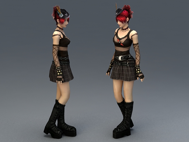 Hot Girl Character 3d model - CadNav